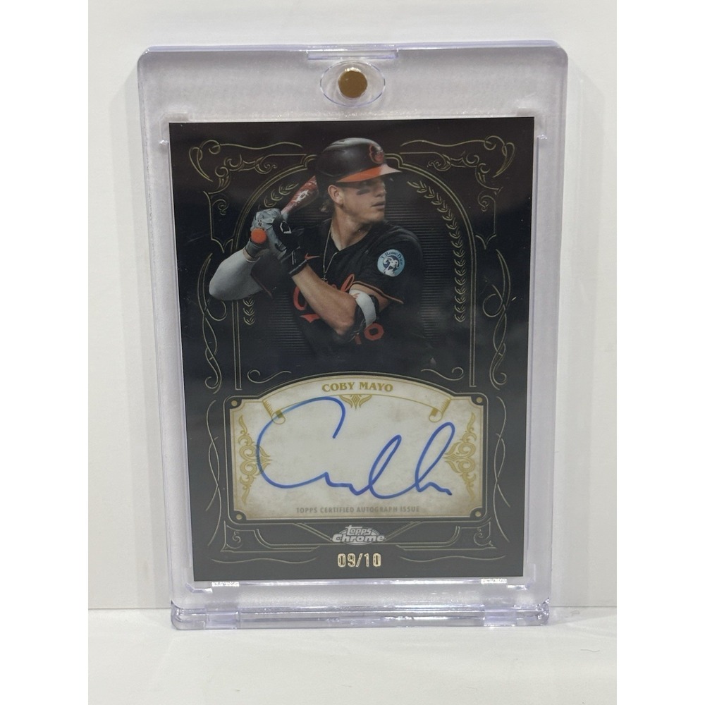 2026 Topps Chrome Coby Mayo Ink Strokes Black Auto /10 IS-CM Orioles